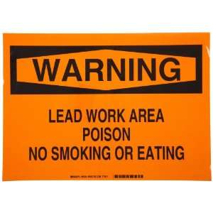   Hazardous Materials Sign, Header Warning, Legend Lead Work Area