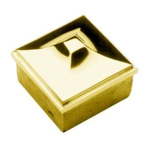 Polished Brass Conical Square End Cap for 1 1/2inch Diameter Tubing