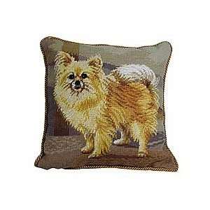  Pomeranian Profile Needlepoint Pillow