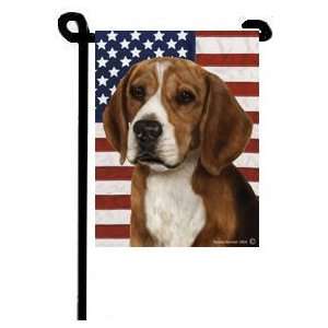  Beagle USA Patriotic Garden Flag 