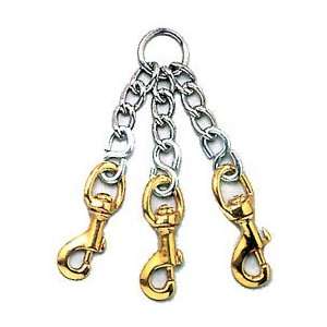  Chain 3 dog couplets / brass snaps 