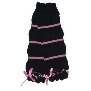  Black with Pink Ribbon Leg Warmers, Baby, Infant, Toddler Beauty