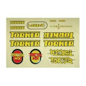Torker Retro BMX Decal Set Frame & Fork Chrome/Yellow/Black  