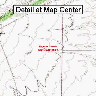  USGS Topographic Quadrangle Map   Beaver Creek, Nevada 