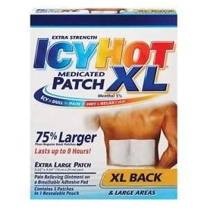  Icy Hot XL Extra Strength Pain Relief Patch Extra Large 