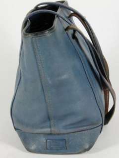 Coach Blue Leather Soho Tote Shopper Carry All Shoulder Bag Handbag 