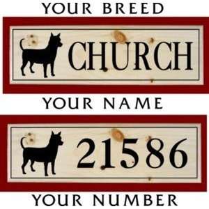   Sign Pine Personalized Dog Breed Sign 