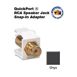  Leviton AC830 BEE Acenti RCA Speaker Jack QuickPort Snap 