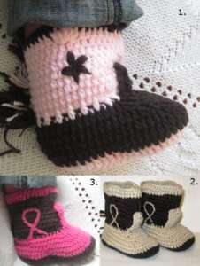 baby GIRLS BOYS knitted cowboy BOOTIES shoes newborn   9 mths  