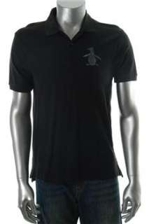 Penguin NEW Classic Fit Mens Polo Shirt Black Embroidered M  