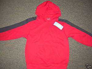 NWT Gymboree Boys Red & Navy Sweatshirt Hoodie Top 3  