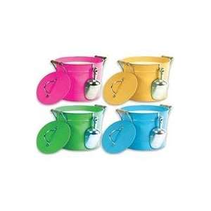   Buckets With Lid And Scoop / Assorted Size Set Of 4 By Behrens