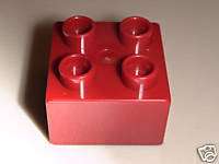 LEGO DUPLO BRICKS DARK RED 2X2 PART RARE COLOR L@@K  