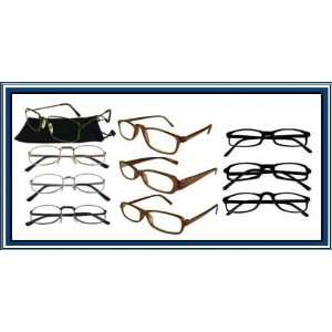 Glasses Wholesale 10 Reader Brown, Black Plastic Frame Assorted Metal 