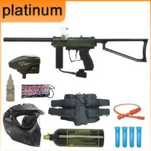  Spyder MR1 Tactical Platinum Paintball Gun Package   Green 
