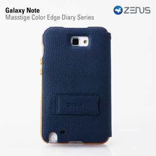 navy blue two tone galaxy note i717 N7000 bi fold case pouch holster 