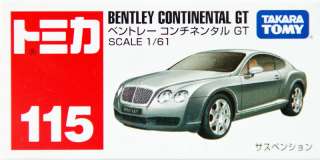 Tomy Tomica 115 BENTLEY CONTINENTAL GT 1/61 scale  