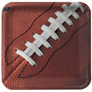    First and Ten 9 inch Square Football Paper Plate