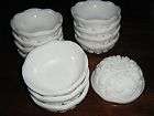 set of 12 vintage mckee milk glass toltec fruit bowls