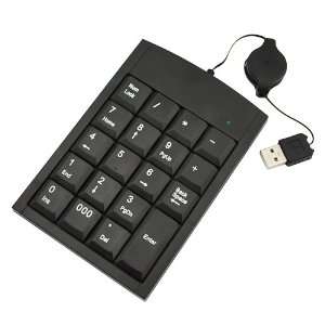  GTMax Slim USB Numeric 19 keys Keypad with Retractable 