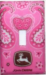 John Deere Pink Brown Light Switch & Electrical Outlets  