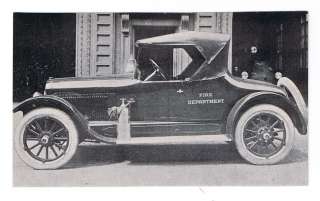   CHIEF ENGINEERS CAR Baltimore City Fire Dept. 1920 Postcard  