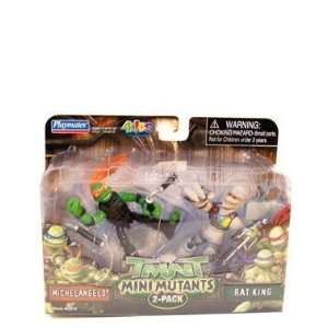  TMNT 3 Mini Mutants 2 pack Michelangelo vs. Rat King 