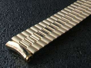 NOS 18mm Speidel USA Gold gf 1970s Vintage Watch Band  
