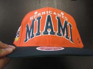 Zephyr Vintage Miami Hurricanes Snapback in Orange NWT $50  