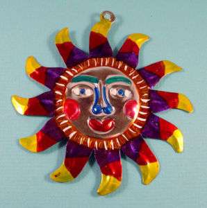 Mexican Tin Ornament Sun  