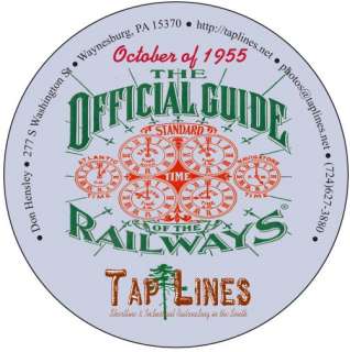October of 1955 Official Guide of Railways on CD  