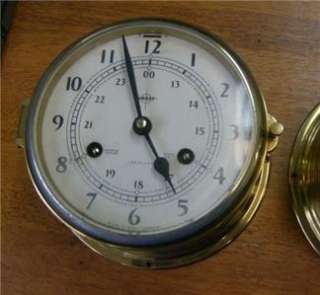   vintage SWIFT ( schatz ) quality brass ships clock and barometer w/o