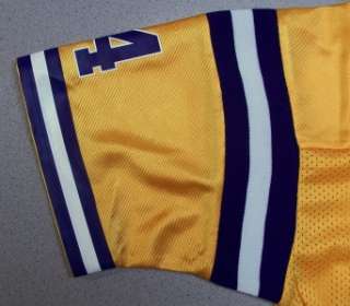 LSU Tigers #4 Russell Athletic Team Issue gold football jersey YOUTH 