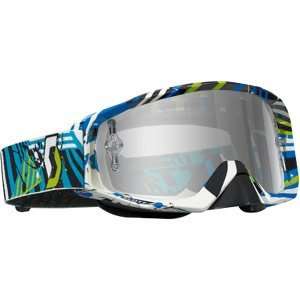  Scott Tyrant Illusion Goggles Green w/ Chrome Lens Sports 