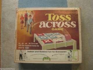 Vintage 1969 Toss Across Bean Bag Game Tic Tac Toe  