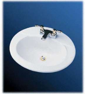 WHITE DROP IN LAVATORY CHINA BATHROOM BOWL OVAL SINK  
