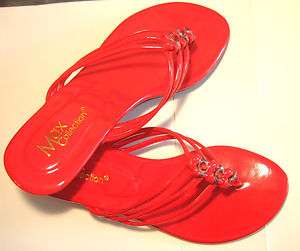 Women Flip Flop Thongs Sandals Heel Shoes Red  