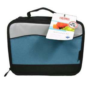  Thermos Insulated Soft Lunch Box Kit Cooler Bag Black/Blue 