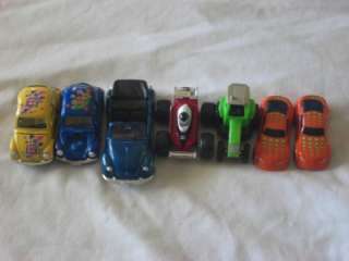 LOT 7 toy cars mini beetle tonka indy racing cars used  