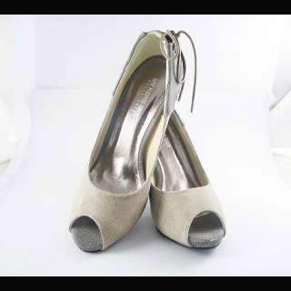 Fashion Splice Knot Peeptoe Heels Womens Shoe 2 Clr Sz 5 9 QA09 