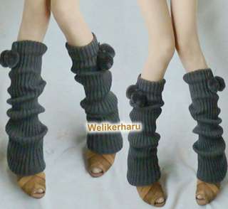   WOMENS FASHION KNIT CROCHET WOOL LEG WARMER LEGGING 3 COLORS  