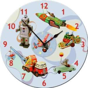   Dolce Mia Tin Toys Sew Vintage Nursery Wall Clock   Sew Vintage Baby