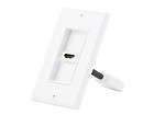 White HDMI Single Port Wall Plate HDMI 1.4 w/ Ethernet Outlet Cover 
