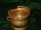 Vintage Solid Brass Basket Handle Marked India ~Patina