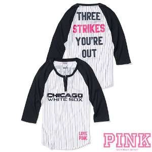 Chicago White Sox Victorias Secret PINKï¿½ Raglan Henley Baseball 