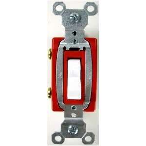  Commercial Light Switch 1 Pole 20 Amp120/277 VAC White 