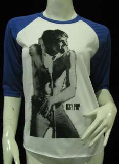 Iggy Pop THE STOOGES Punk Rock Jersey T Shirt Lady M  