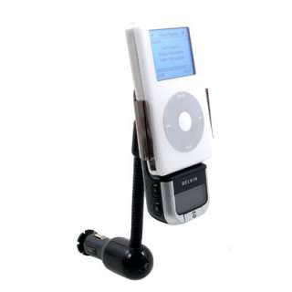  Belkin TuneBase FM Transmitter w/ClearScan/Charger Car Kit for iPod 