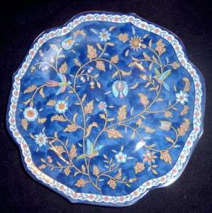 Takahashi Silk Road Blue Porcelain Salad Plate  