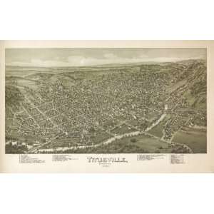  1896 map of Titusville, Pennsylvania